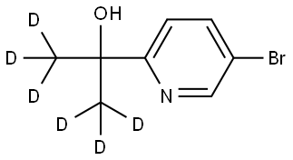 2-(5-bromopyridin-2-yl)propan-1,1,1,3,3,3-d6-2-ol Struktur