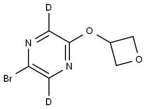 2-bromo-5-(oxetan-3-yloxy)pyrazine-3,6-d2 Struktur