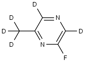 2-fluoro-6-(methyl-d3)pyrazine-3,5-d2 Struktur