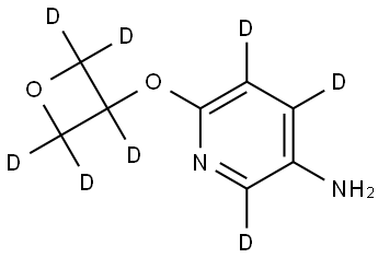 6-((oxetan-3-yl-d5)oxy)pyridin-2,4,5-d3-3-amine Struktur