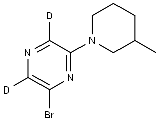 2-bromo-6-(3-methylpiperidin-1-yl)pyrazine-3,5-d2 Struktur