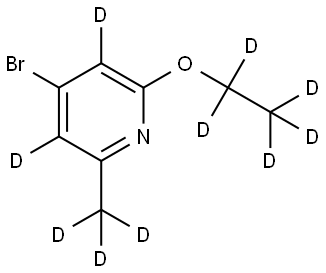 4-bromo-2-(ethoxy-d5)-6-(methyl-d3)pyridine-3,5-d2 Struktur