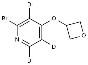 2-bromo-4-(oxetan-3-yloxy)pyridine-3,5,6-d3 Struktur