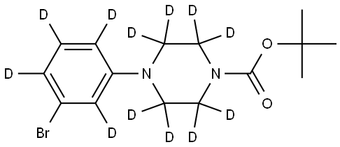 tert-butyl 4-(3-bromophenyl-2,4,5,6-d4)piperazine-1-carboxylate-2,2,3,3,5,5,6,6-d8 Struktur