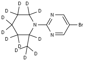 5-bromo-2-(2-(methyl-d3)piperidin-1-yl-2,3,3,4,4,5,5,6,6-d9)pyrimidine Struktur