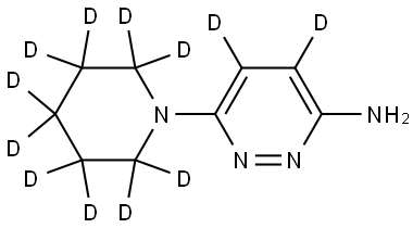 6-(piperidin-1-yl-d10)pyridazin-4,5-d2-3-amine Struktur