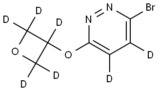 3-bromo-6-((oxetan-3-yl-d5)oxy)pyridazine-4,5-d2 Struktur