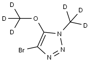 4-bromo-5-(methoxy-d3)-1-(methyl-d3)-1H-1,2,3-triazole Struktur