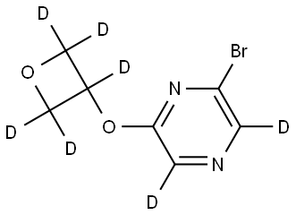 2-bromo-6-((oxetan-3-yl-d5)oxy)pyrazine-3,5-d2 Struktur