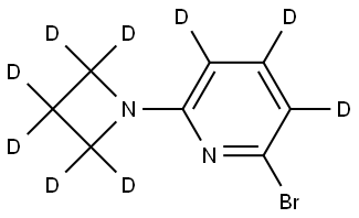 2-(azetidin-1-yl-d6)-6-bromopyridine-3,4,5-d3 Struktur