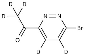 1-(6-bromopyridazin-3-yl-4,5-d2)ethan-1-one-2,2,2-d3 Struktur