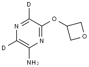 6-(oxetan-3-yloxy)pyrazin-3,5-d2-2-amine Struktur