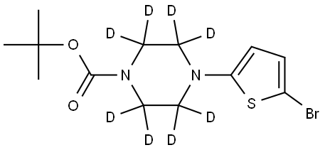 tert-butyl 4-(5-bromothiophen-2-yl)piperazine-1-carboxylate-2,2,3,3,5,5,6,6-d8 Struktur