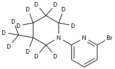 2-bromo-6-(3-(methyl-d3)piperidin-1-yl-2,2,3,4,4,5,5,6,6-d9)pyridine Struktur