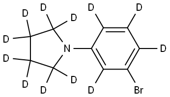 1-(3-bromophenyl-2,4,5,6-d4)pyrrolidine-2,2,3,3,4,4,5,5-d8 Struktur