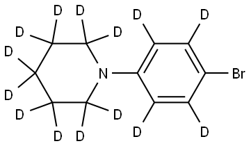 1-(4-bromophenyl-2,3,5,6-d4)piperidine-2,2,3,3,4,4,5,5,6,6-d10 Struktur