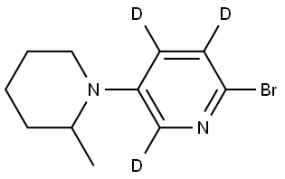 2-bromo-5-(2-methylpiperidin-1-yl)pyridine-3,4,6-d3 Struktur