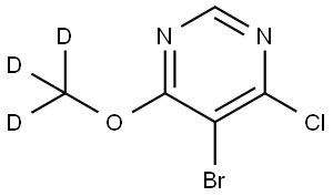 5-bromo-4-chloro-6-(methoxy-d3)pyrimidine Struktur