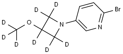 2-bromo-5-(3-(methoxy-d3)azetidin-1-yl-2,2,3,4,4-d5)pyridine Struktur