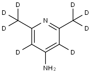 2,6-bis(methyl-d3)pyridin-3,5-d2-4-amine Struktur