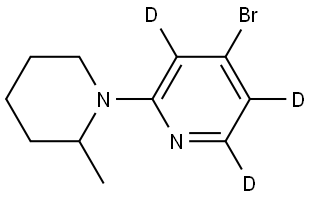 4-bromo-2-(2-methylpiperidin-1-yl)pyridine-3,5,6-d3 Struktur