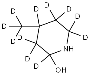 4-(methyl-d3)piperidin-2,3,3,4,5,5,6,6-d8-2-ol Struktur