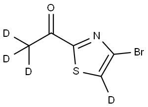 1-(4-bromothiazol-2-yl-5-d)ethan-1-one-2,2,2-d3 Struktur