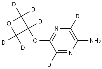 5-((oxetan-3-yl-d5)oxy)pyrazin-3,6-d2-2-amine Struktur