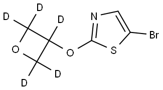 5-bromo-2-((oxetan-3-yl-d5)oxy)thiazole Struktur