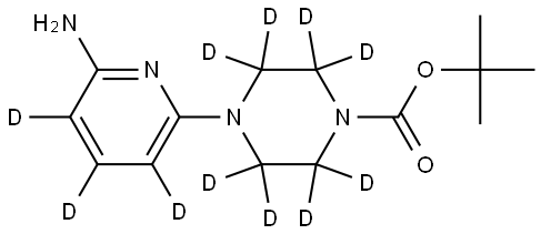 tert-butyl 4-(6-aminopyridin-2-yl-3,4,5-d3)piperazine-1-carboxylate-2,2,3,3,5,5,6,6-d8 Struktur