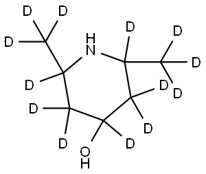 2,6-bis(methyl-d3)piperidin-2,3,3,4,5,5,6-d7-4-ol Struktur