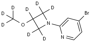 4-bromo-2-(3-(methoxy-d3)azetidin-1-yl-2,2,3,4,4-d5)pyridine Struktur