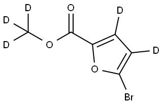 methyl-d3 5-bromofuran-2-carboxylate-3,4-d2 Struktur