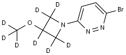 3-bromo-6-(3-(methoxy-d3)azetidin-1-yl-2,2,3,4,4-d5)pyridazine Struktur