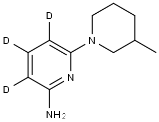 6-(3-methylpiperidin-1-yl)pyridin-3,4,5-d3-2-amine Struktur