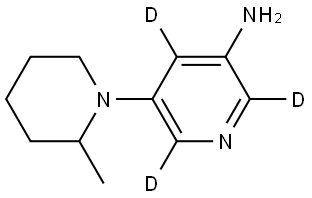 5-(2-methylpiperidin-1-yl)pyridin-2,4,6-d3-3-amine Struktur