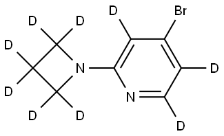 2-(azetidin-1-yl-d6)-4-bromopyridine-3,5,6-d3 Struktur