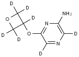 6-((oxetan-3-yl-d5)oxy)pyrazin-3,5-d2-2-amine Struktur