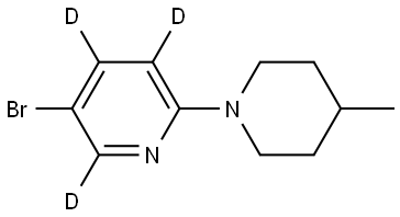 5-bromo-2-(4-methylpiperidin-1-yl)pyridine-3,4,6-d3 Struktur