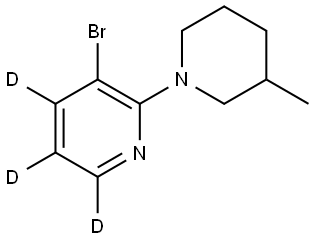 3-bromo-2-(3-methylpiperidin-1-yl)pyridine-4,5,6-d3 Struktur