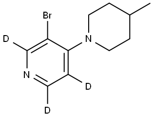 3-bromo-4-(4-methylpiperidin-1-yl)pyridine-2,5,6-d3 Struktur