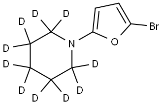 1-(5-bromofuran-2-yl)piperidine-2,2,3,3,4,4,5,5,6,6-d10 Struktur