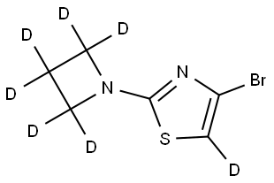 2-(azetidin-1-yl-d6)-4-bromothiazole-5-d Struktur