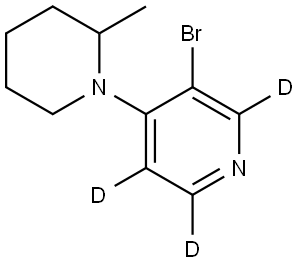 3-bromo-4-(2-methylpiperidin-1-yl)pyridine-2,5,6-d3 Struktur