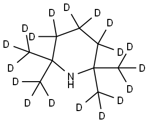 2,2,6,6-tetrakis(methyl-d3)piperidine-3,3,4,4,5,5-d6 Struktur