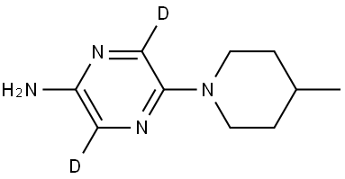 5-(4-methylpiperidin-1-yl)pyrazin-3,6-d2-2-amine Struktur