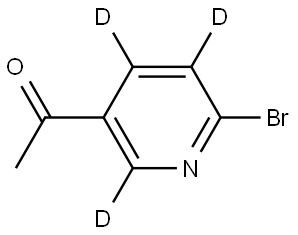 1-(6-bromopyridin-3-yl-2,4,5-d3)ethan-1-one Struktur