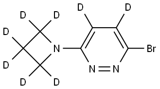 3-(azetidin-1-yl-d6)-6-bromopyridazine-4,5-d2 Struktur