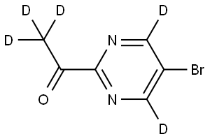 1-(5-bromopyrimidin-2-yl-4,6-d2)ethan-1-one-2,2,2-d3 Struktur