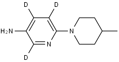 6-(4-methylpiperidin-1-yl)pyridin-2,4,5-d3-3-amine Struktur